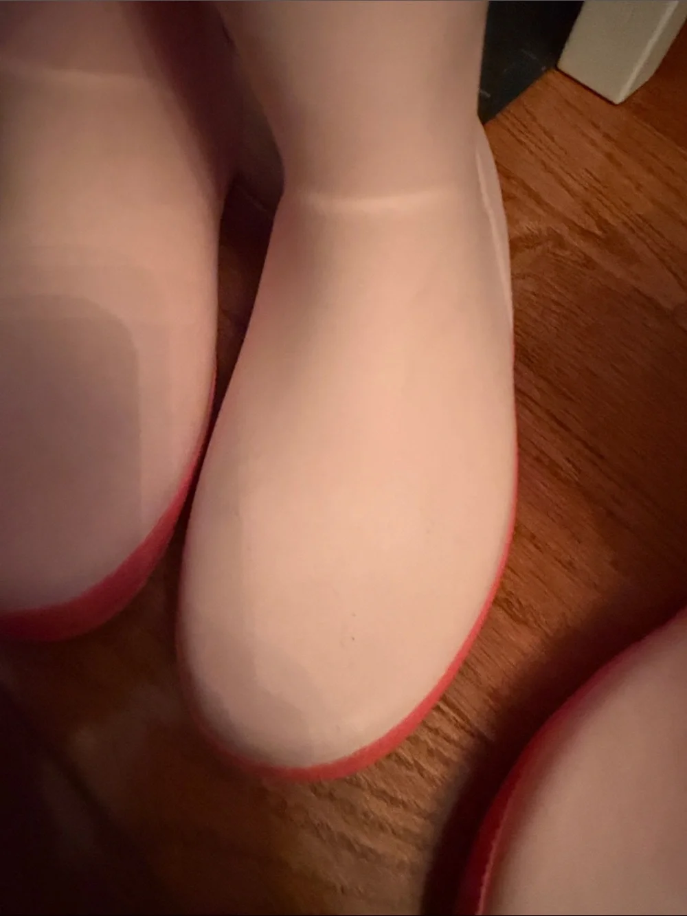 Hunter Kids Light Pink Rubber Rain Boots with Pink Soles